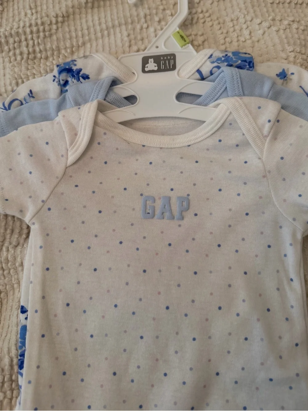 NWT~ GAP Short-Sleeve One-Piece Bodysuits - 3-Pack. Size 3-6 months